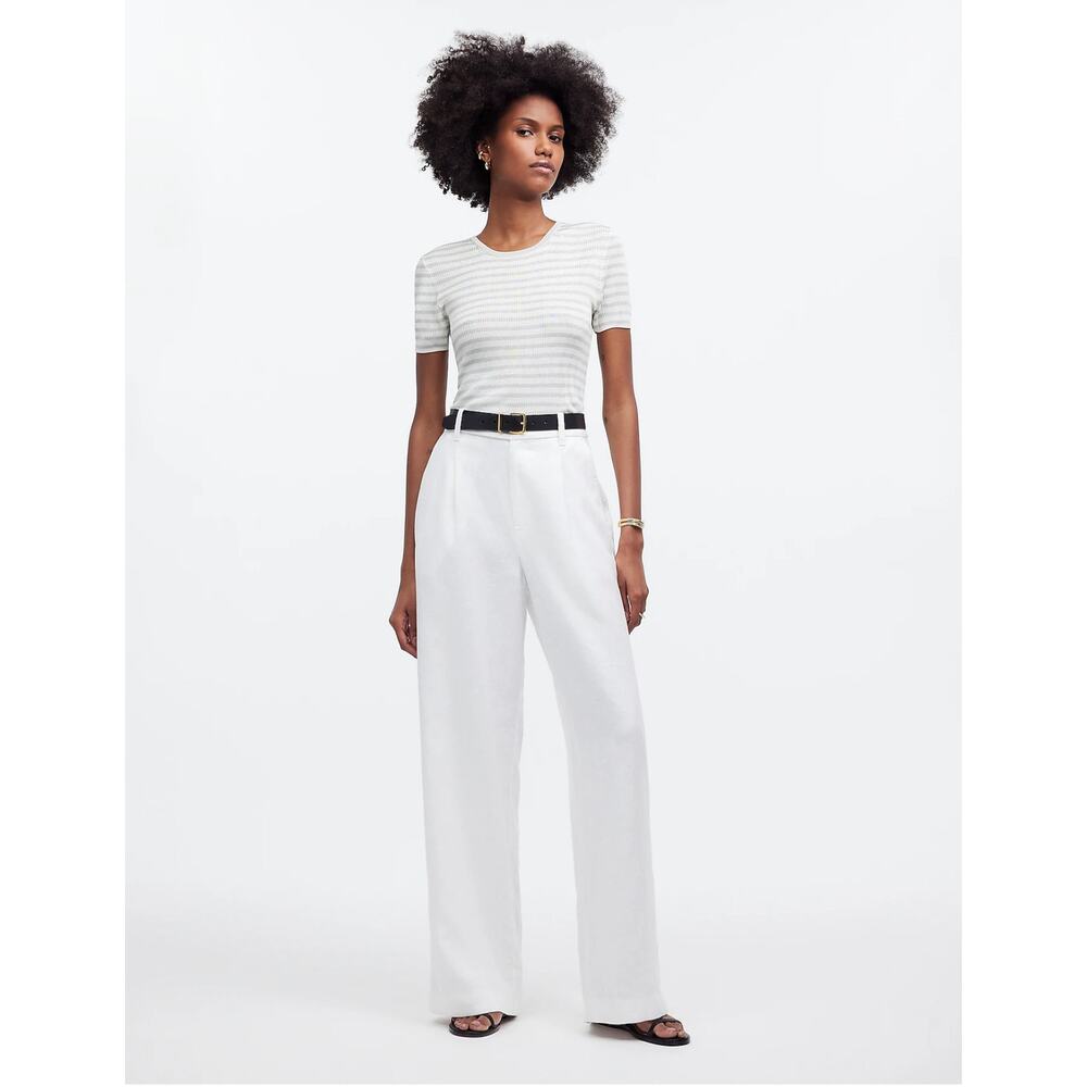 Madewell Micro-Rib Sweater Short-Sleeve Shirt - Picture 8 of 8